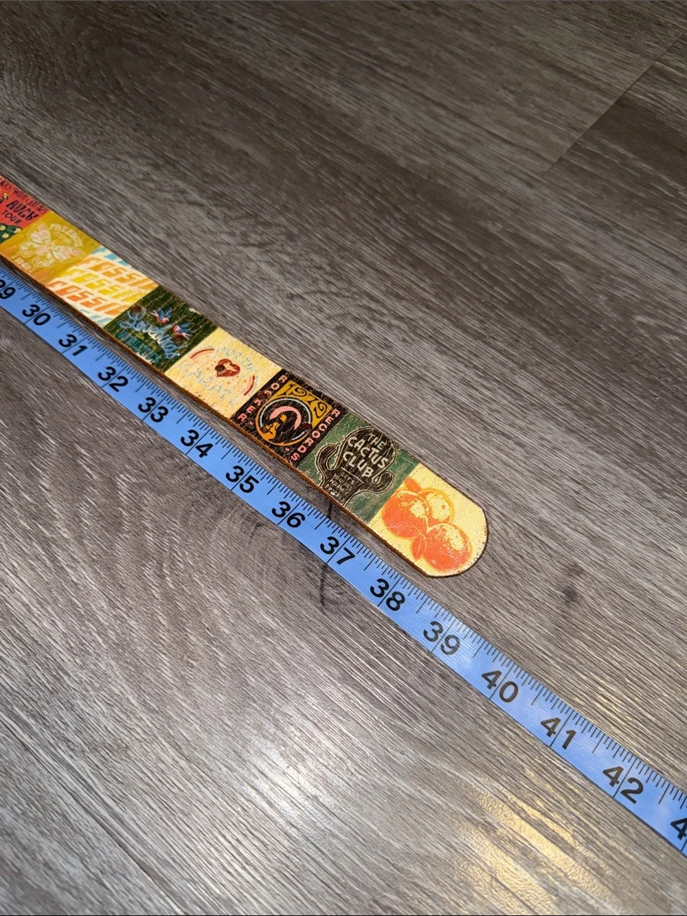 Fossil Men's Colorful Patchwork Leather Belt